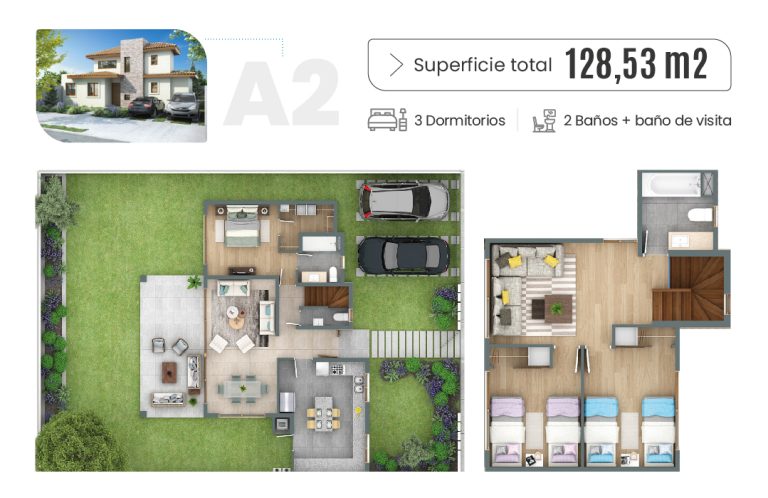 Plano Tipo A - Vista ampliada