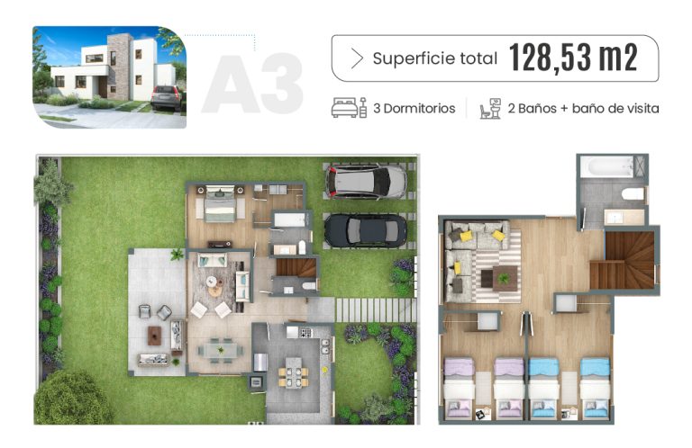 Plano Tipo A - Vista ampliada
