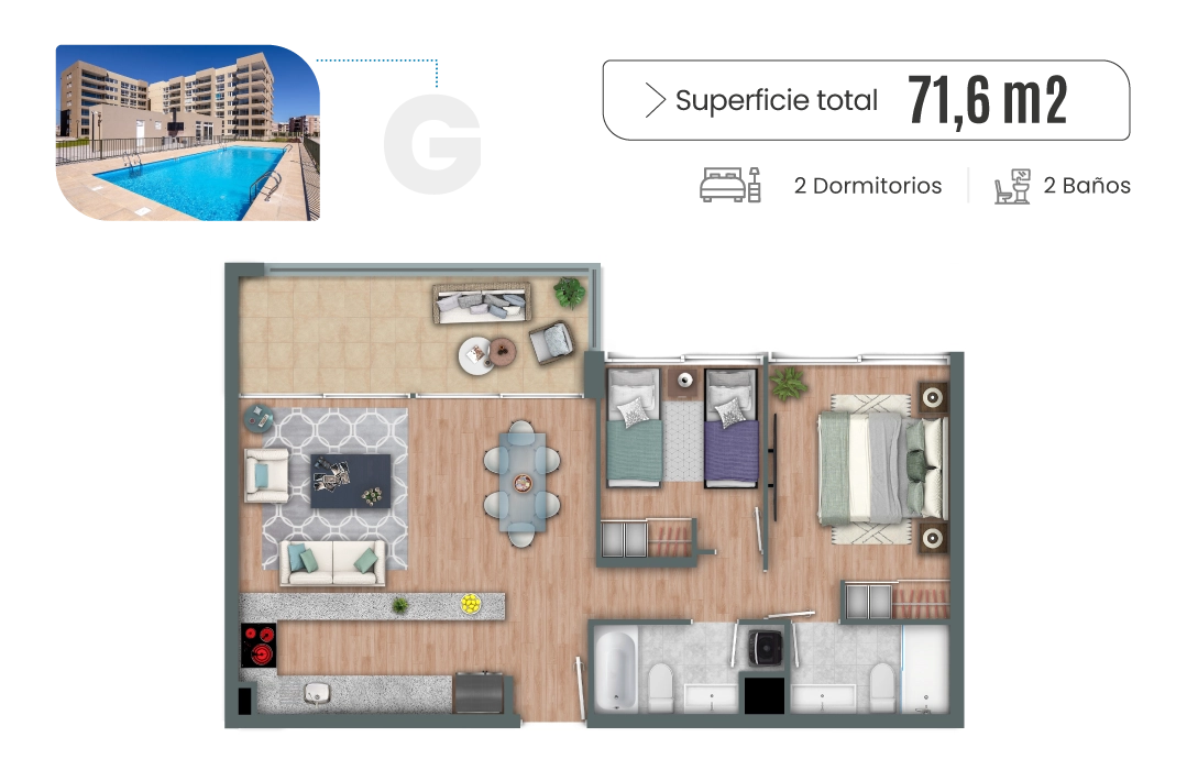 Plano Tipo A - Vista ampliada