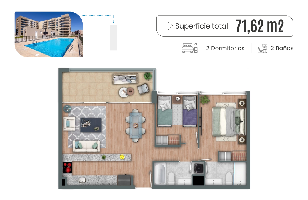 Plano Tipo A - Vista ampliada