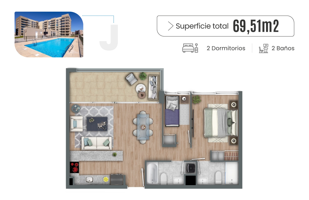 Plano Tipo A - Vista ampliada