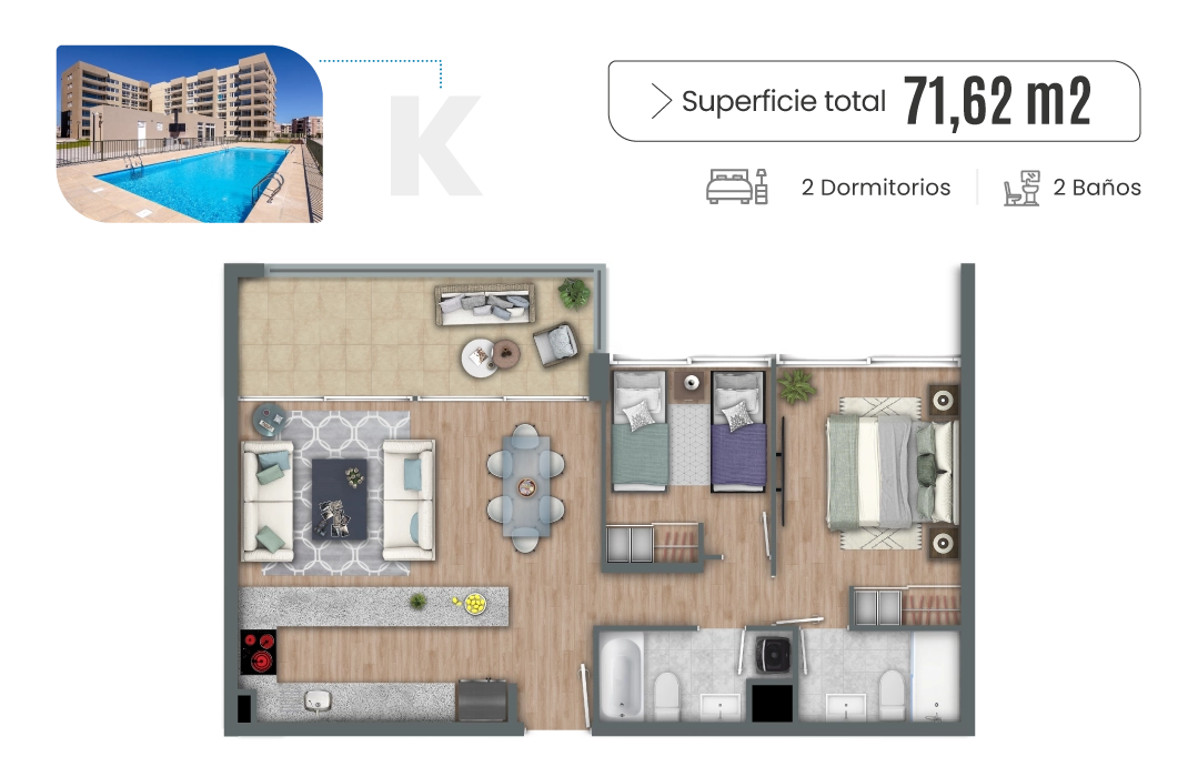 Plano Tipo A - Vista ampliada