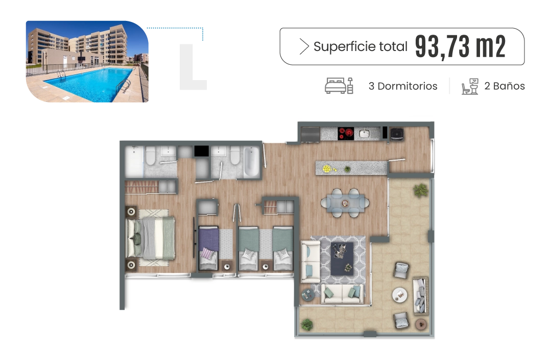 Plano Tipo A - Vista ampliada